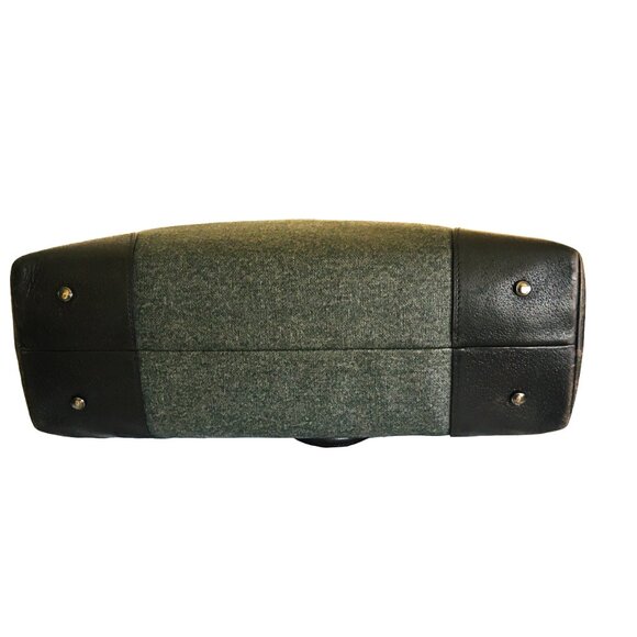 TUMI Business Bag Satchel Large Leather Villa Nivelle Zips Tags Grey Brown - Picture 5 of 16